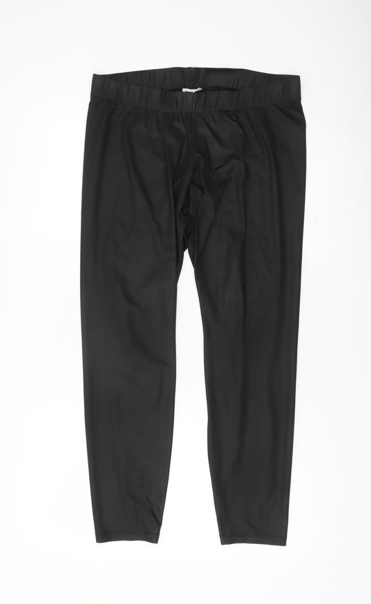 Noisy May Women’s Black Leggings L Elastic Waist Stretch Activewear