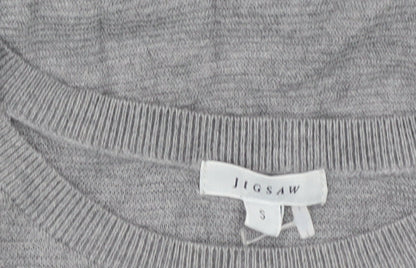 Jigsaw Women’s Grey Wool Viscose Knit Pullover Jumper Size S