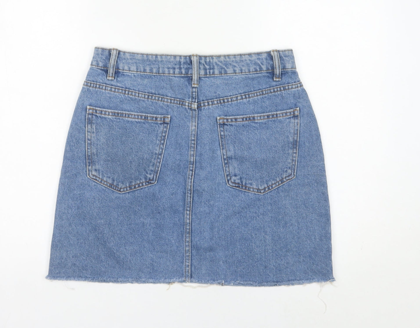 Denim Co Women Blue Size 12 High Rise Short Denim Skirt