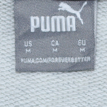 Additional view of Puma women’s grey white black colourblock hoodie, size M, pullover