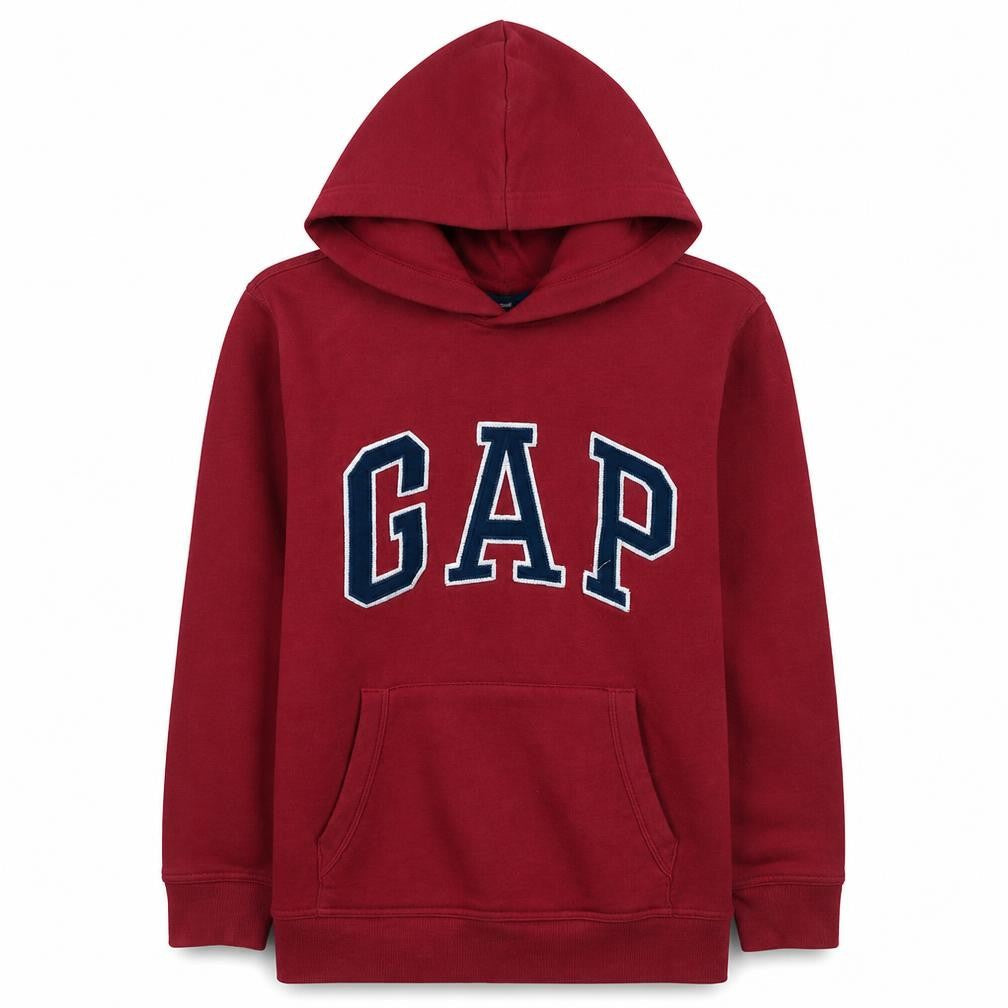 Gap Boys Red Pullover Hoodie 12 Years Logo Graphic Sweatshirt