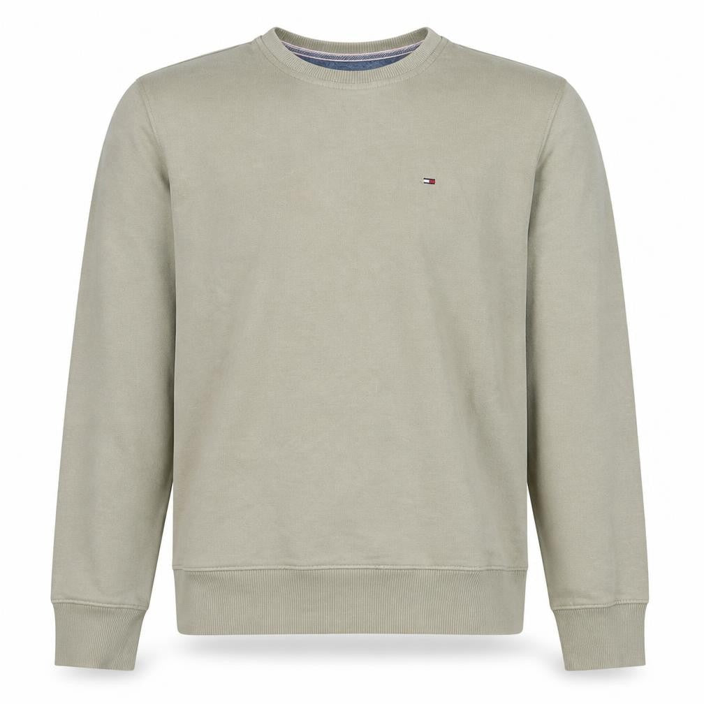 Tommy Hilfiger Men Beige Medium Pullover Sweatshirt Graphic Logo