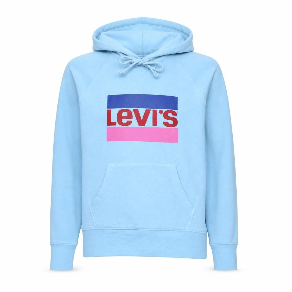 Levi's Women Blue XS Pullover Hoodie Graphic Logo Raglan Sleeve