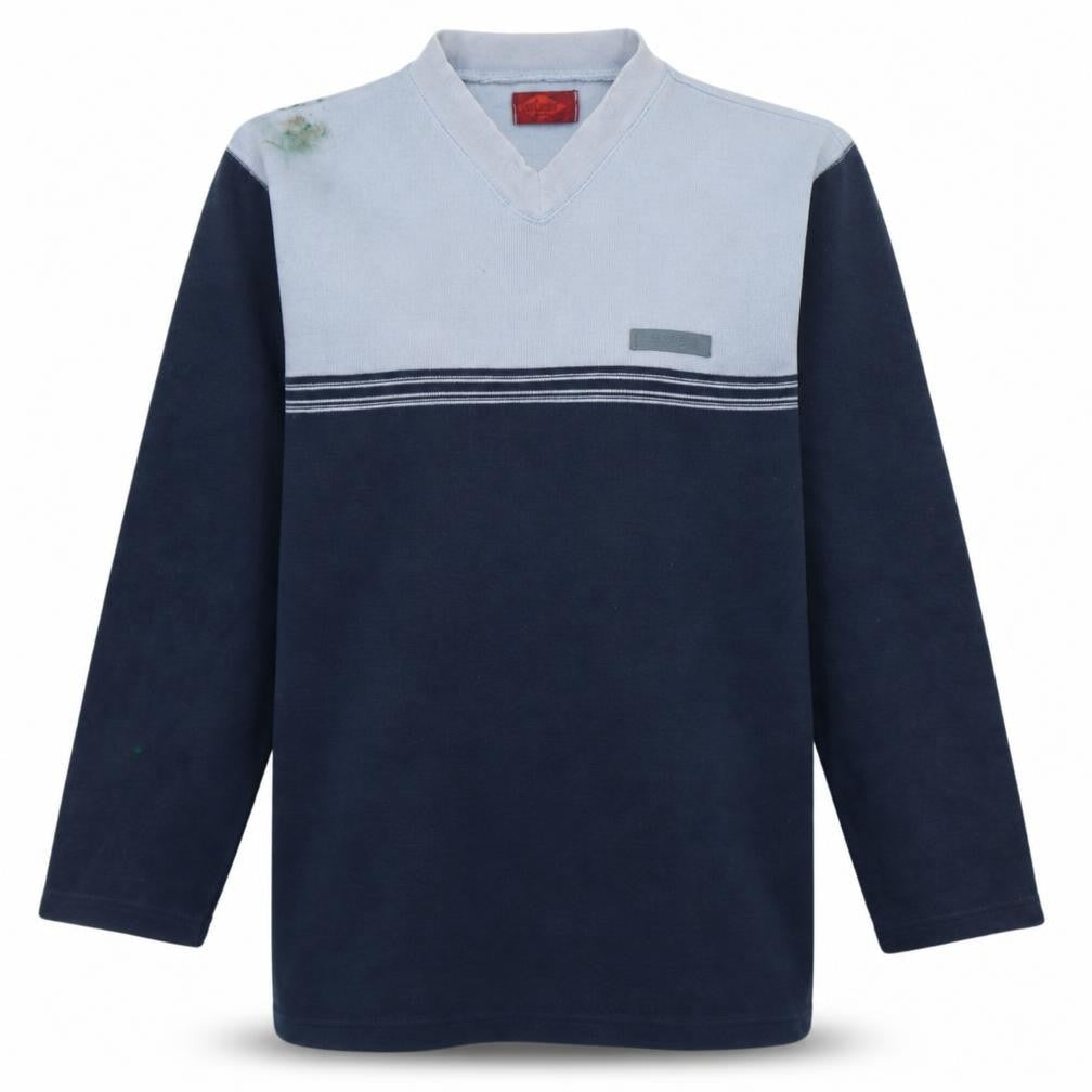Lee Cooper Mens Blue V-Neck Pullover Sweatshirt Size M Regular Fit