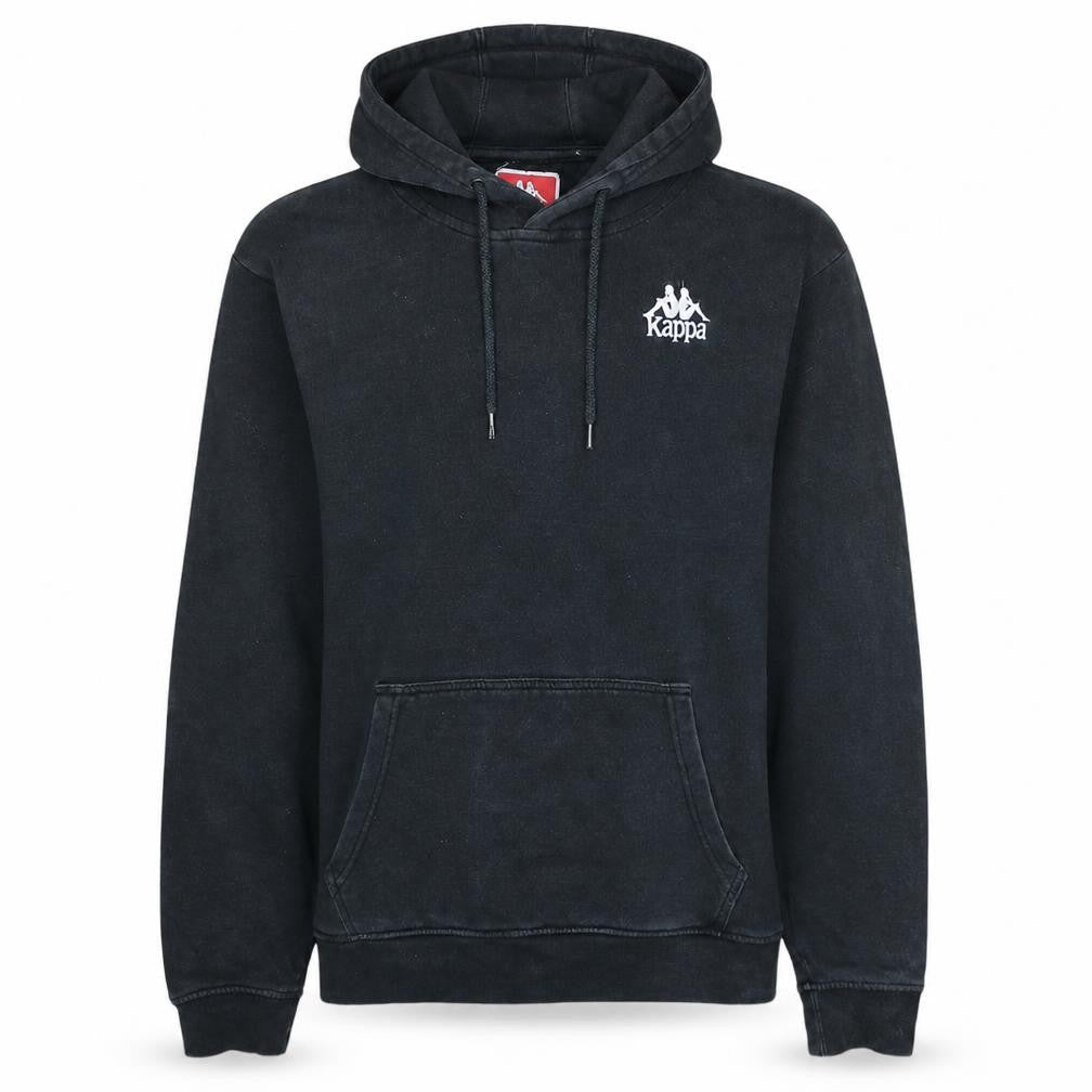 Kappa Men’s Black Pullover Hoodie Small Logo Graphic Sportswear