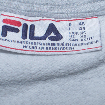 Additional view of Fila men’s xs grey white black pullover sweatshirt logo crew neck
