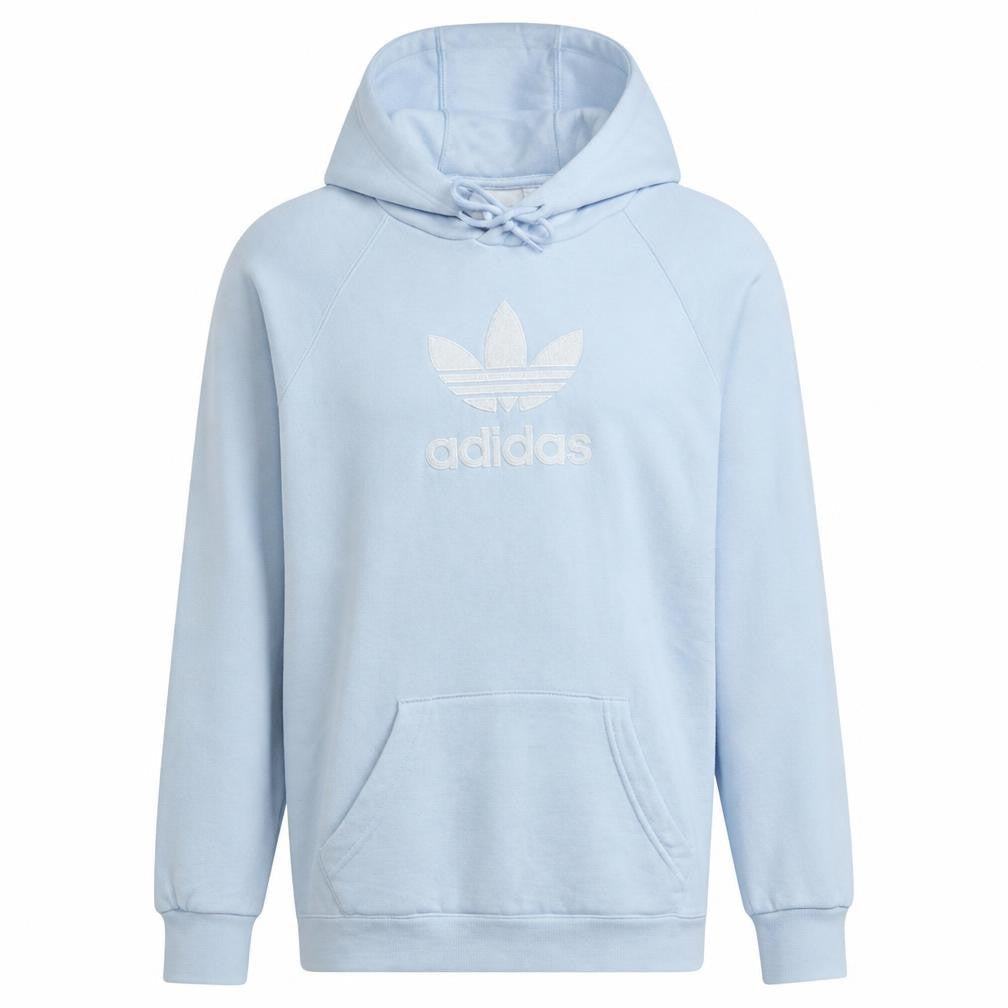 Adidas Mens Blue XS Pullover Hoodie Logo Hooded Sweatshirt