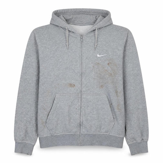 Nike Men’s Grey 2XL Full Zip Hoodie Long Sleeve Cotton Blend