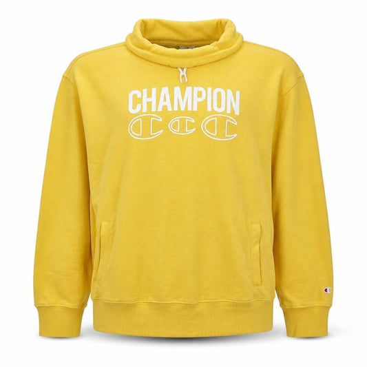 Champion Men’s Yellow XL Pullover Sweatshirt High Neck Logo