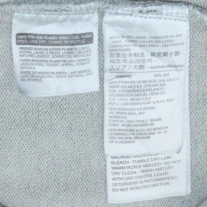 Levi's Men's Grey Pullover Hoodie M Graphic Logo Sweatshirt