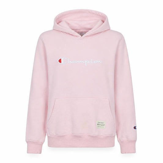 Champion Womens Pink Medium Pullover Hoodie Logo Embroidered Sportswear