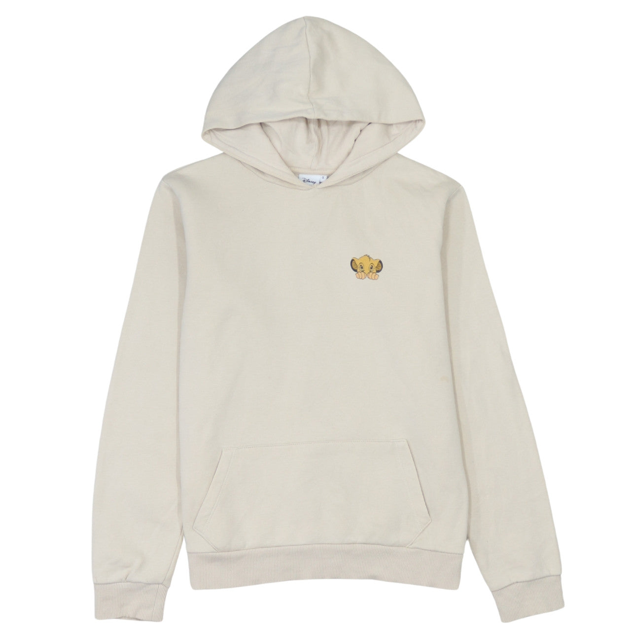 Disney Women’s Beige Hoodie S Simba Lion King Pullover Graphic Cotton