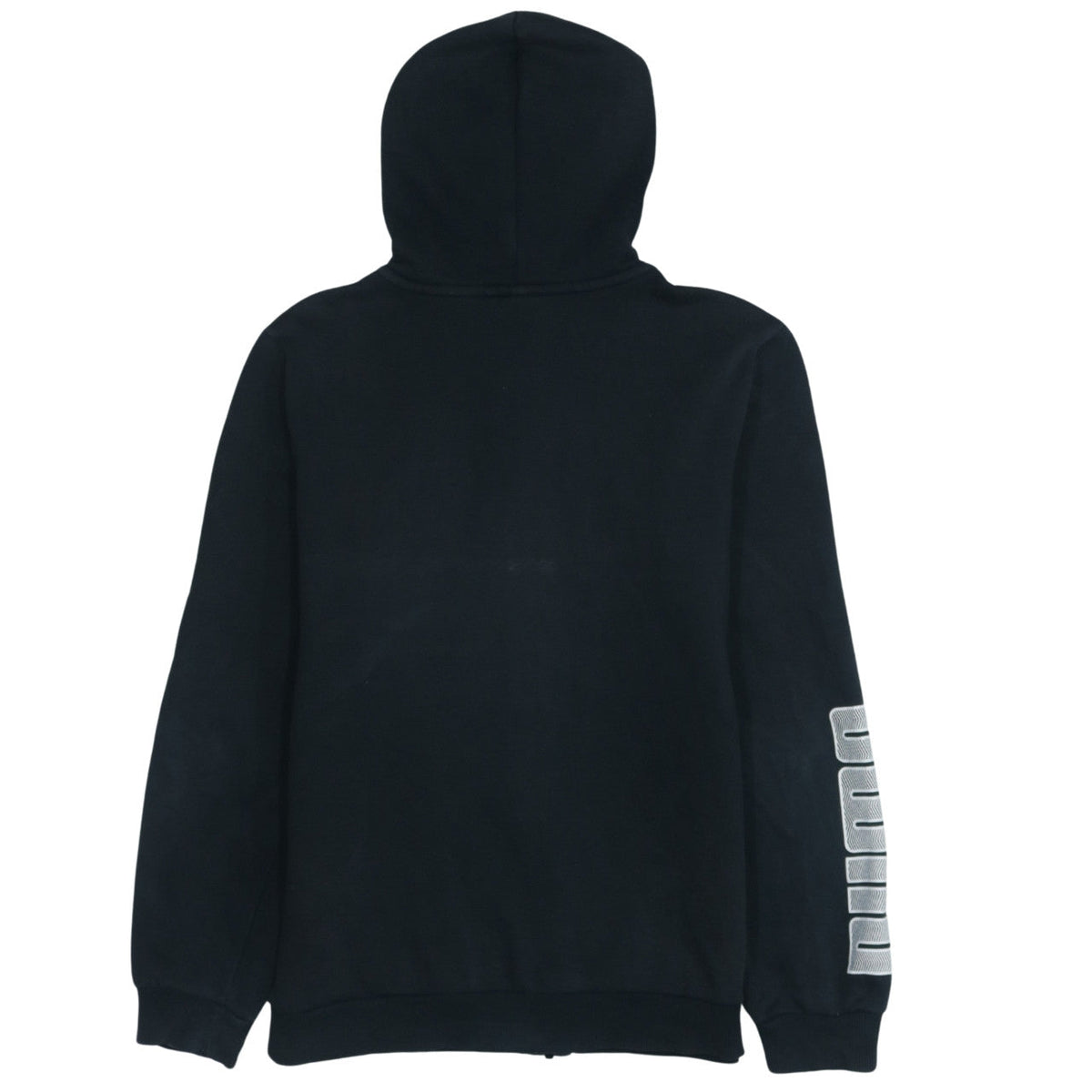 Puma Boys Black Full Zip Hoodie 13-14 Years Logo Sports Casual Sweatshirt