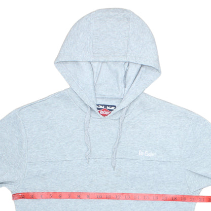 Back view of Lee Cooper men’s grey pullover hoodie small regular fit