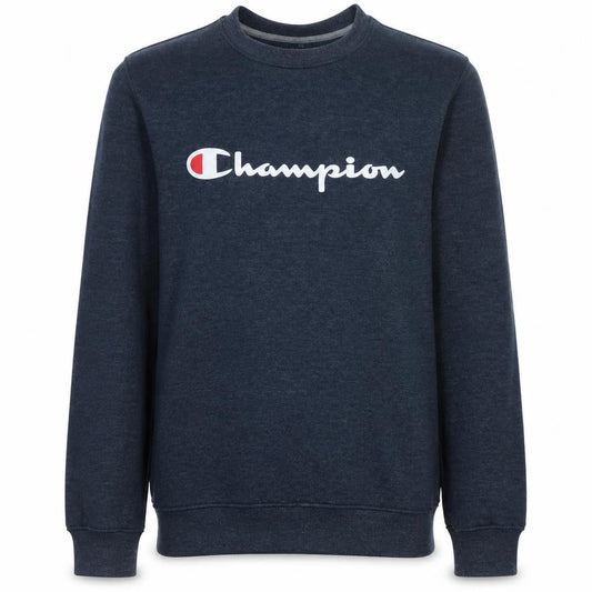 Champion Mens Blue Small Pullover Sweatshirt Logo Crew Neck