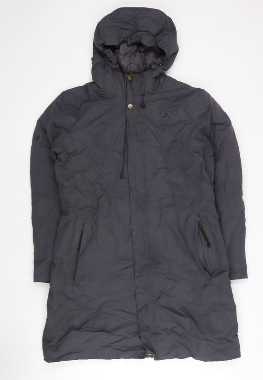 North Ridge Womens Grey Size 8 Long Hooded Down Puffer Coat