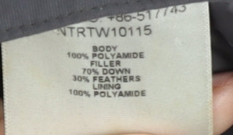 North Ridge Womens Grey Size 8 Long Hooded Down Puffer Coat