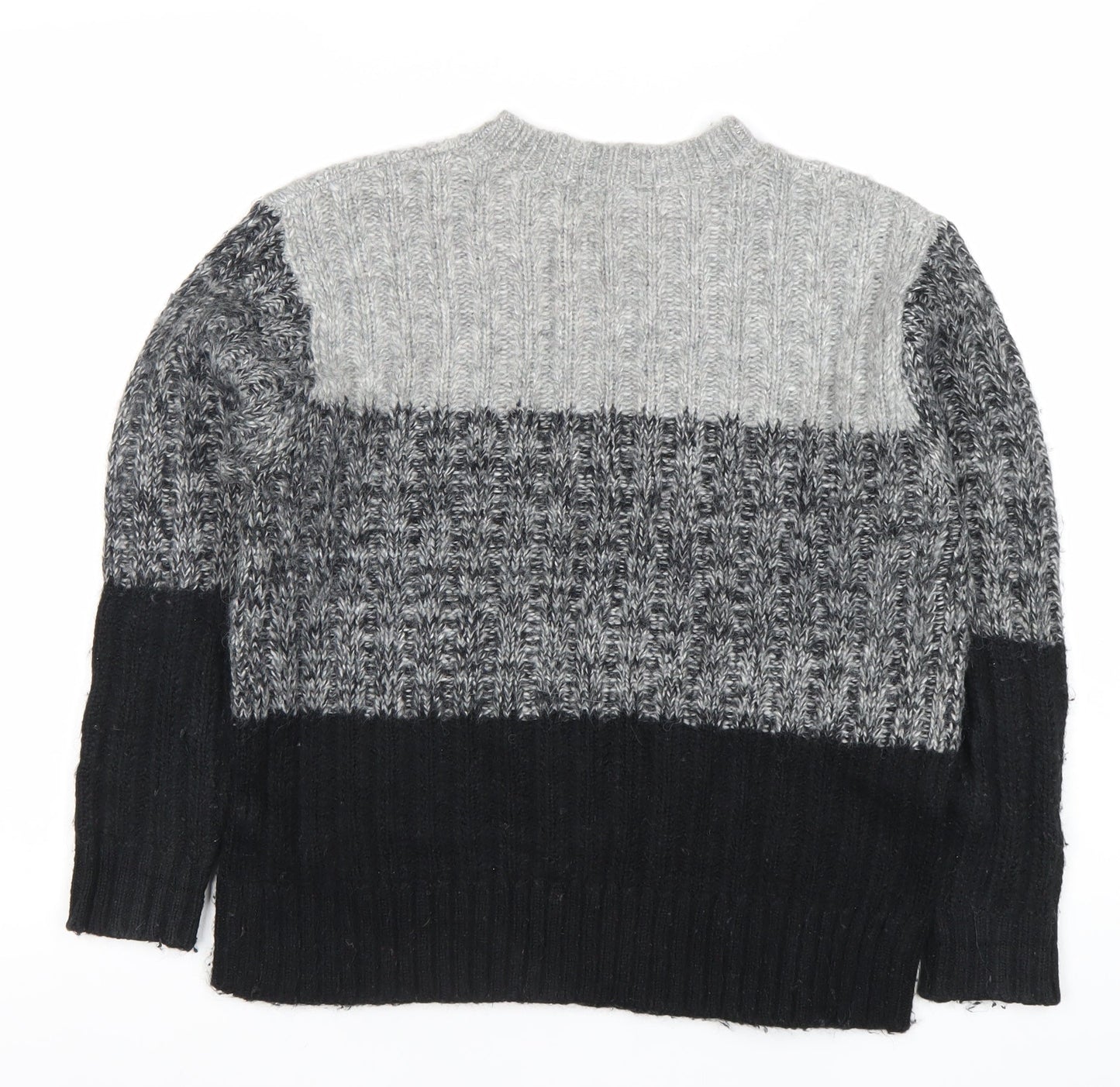 Marks and Spencer Womens Grey Pullover Jumper S Wool Blend Knit