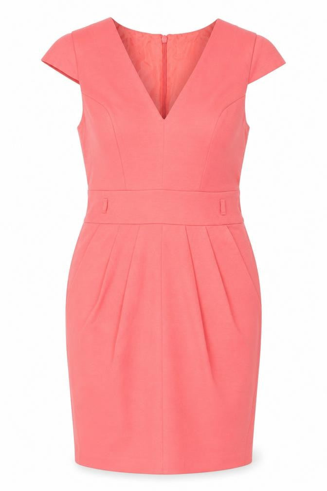 Next Women’s Pink Size 10 Sheath Knee Length V-Neck Dress