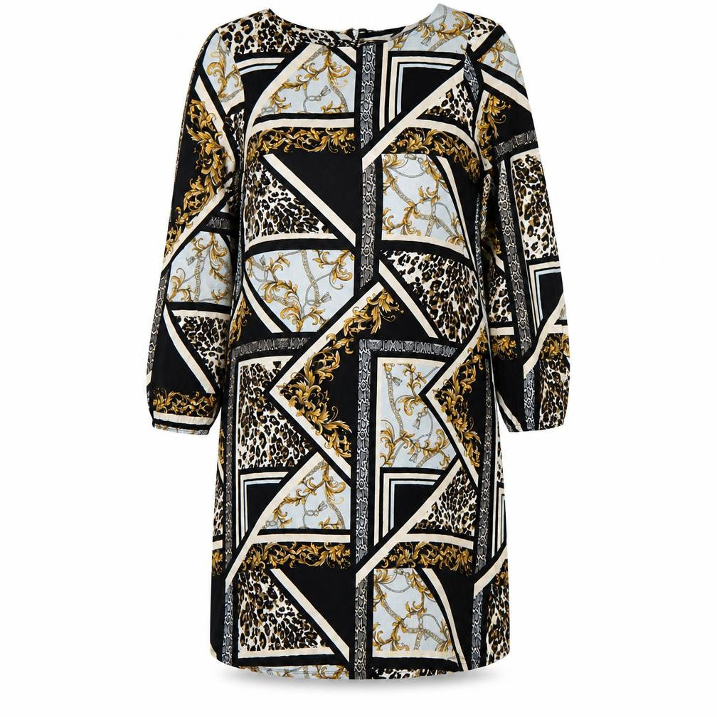 Wallis Women’s Multicoloured Shift Dress Size 14 Long Sleeve