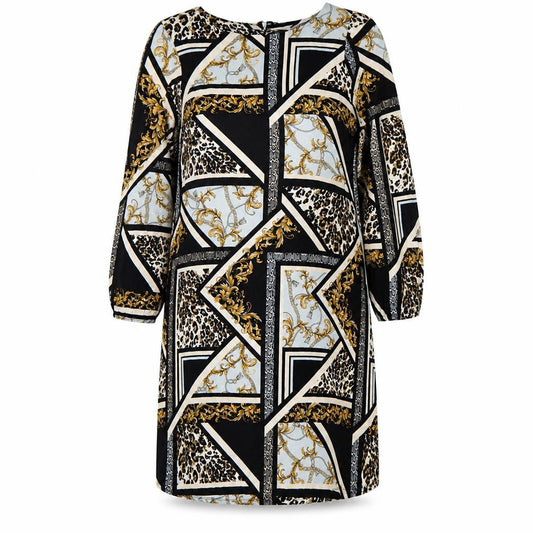 Wallis Women’s Multicoloured Shift Dress Size 14 Long Sleeve