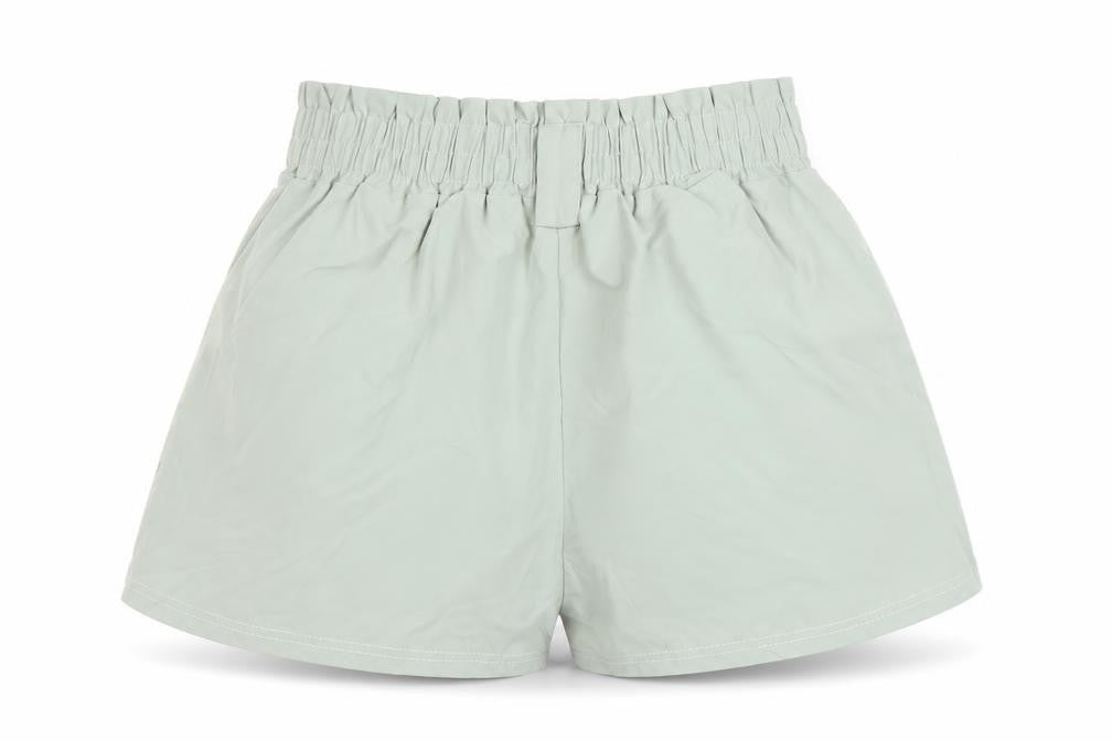 QED London Women’s Green Paperbag Shorts Size M High Waist