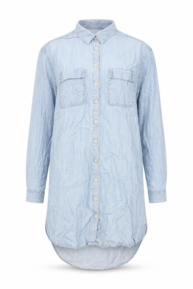 Next Women’s Blue Chambray Shirt Dress Size 6 Long Sleeve Casual