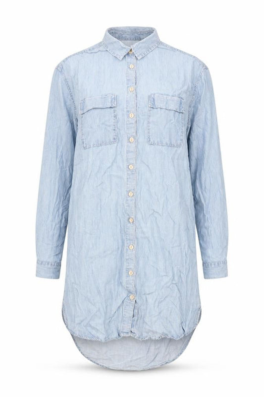 Next Women’s Blue Chambray Shirt Dress Size 6 Long Sleeve Casual