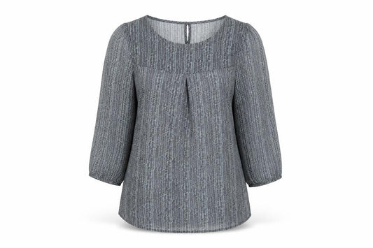 Marks and Spencer Women’s Grey Print Blouse UK 8 Chiffon 3/4 Sleeve