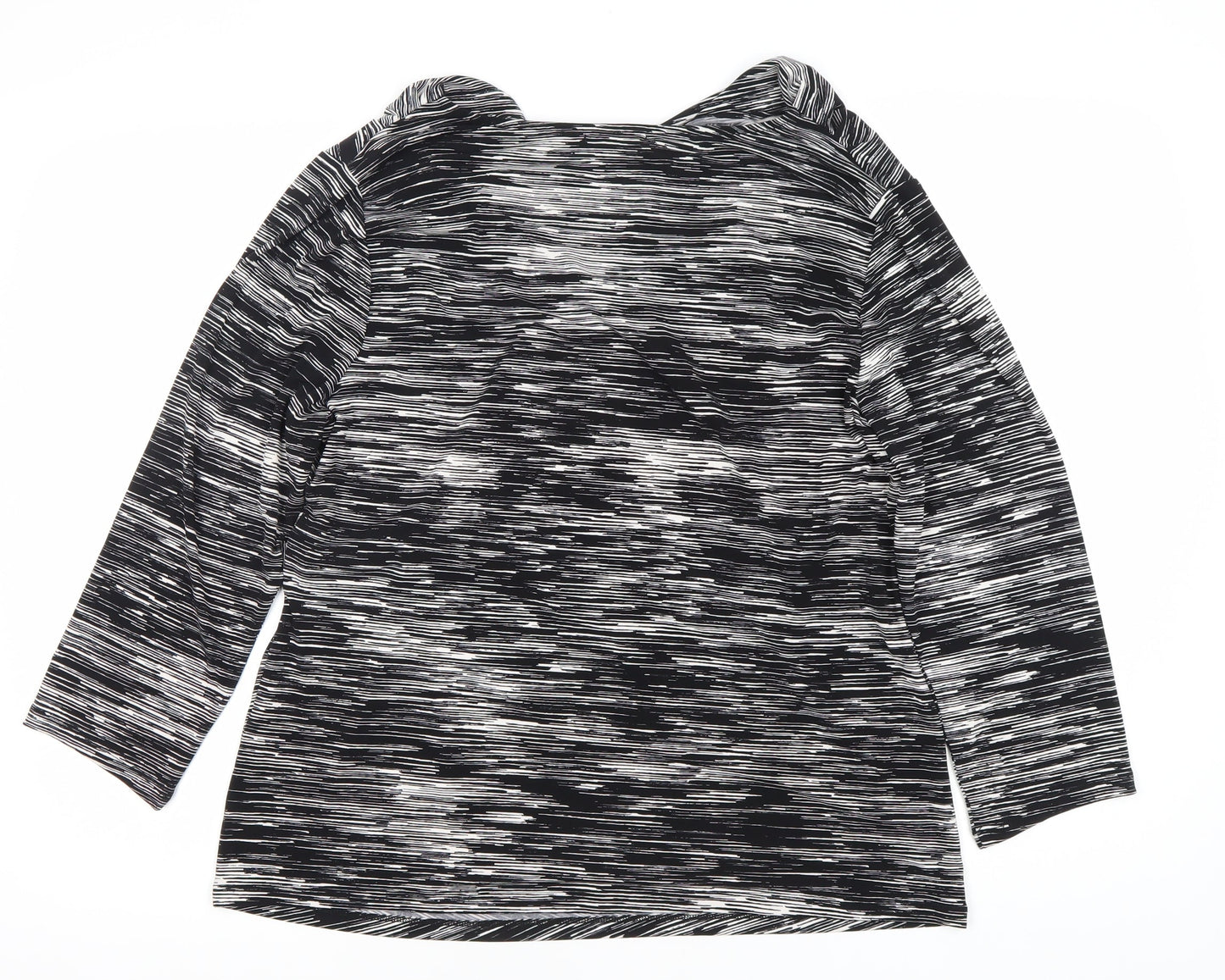 Episode Women’s Black XL Cowl Neck 3/4 Sleeve Blouse