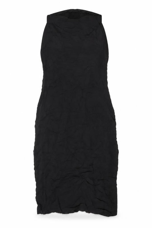 Zara Women Black Strapless Midi Dress Size 6 Linen Blend