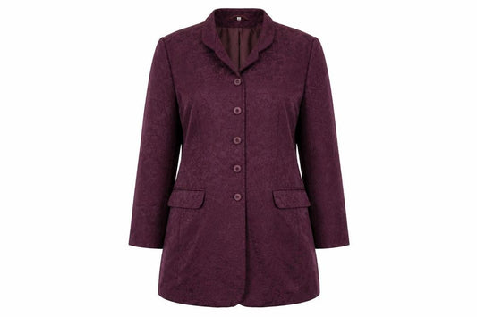 C&A Women Purple Jacquard Suit Jacket UK 18 Workwear Formal