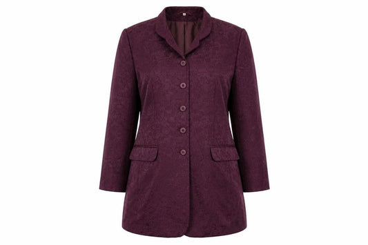 C&A Women Purple Jacquard Suit Jacket UK 18 Workwear Formal