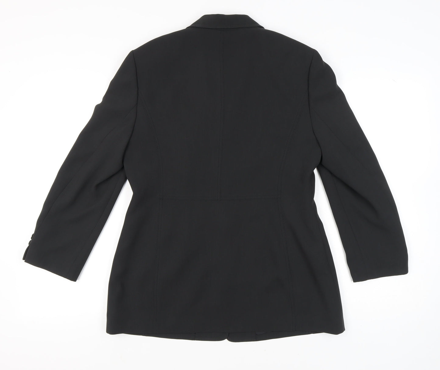 Planet Womens Black Size 12 Regular Fit Three-Button Suit Jacket
