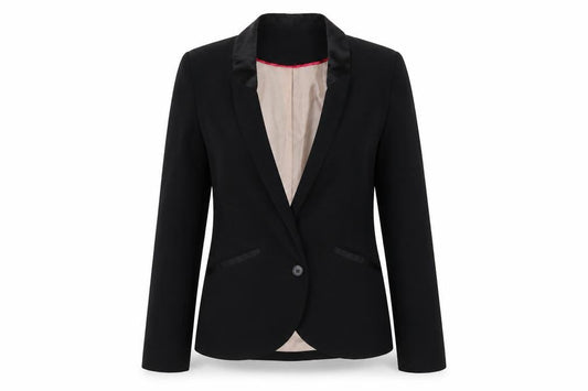 Oasis Women’s Black Blazer Size 8 Shawl Lapel One Button Jacket