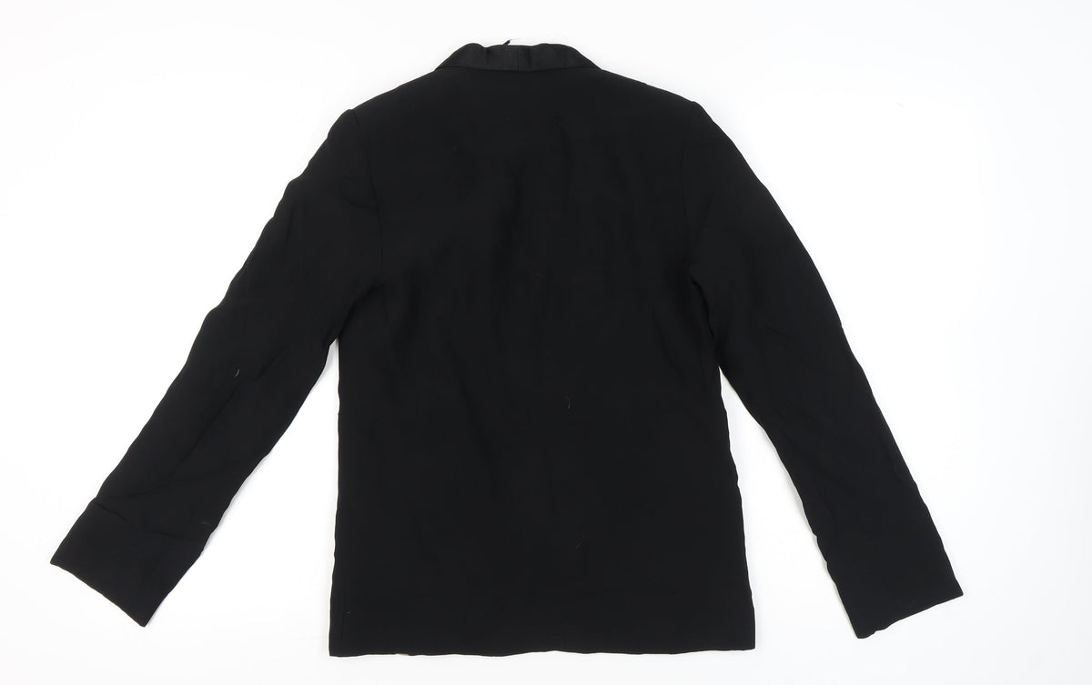 Oasis Women’s Black Blazer Size 8 Shawl Lapel One Button Jacket