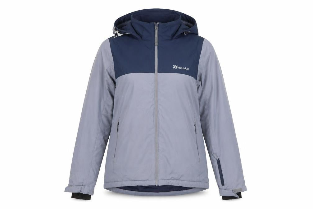 The Edge Womens Blue Size 14 Hooded Insulated Puffer Jacket