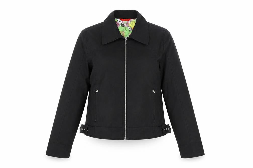 Damo Womens Black Size 10 Biker Jacket Cotton Blend