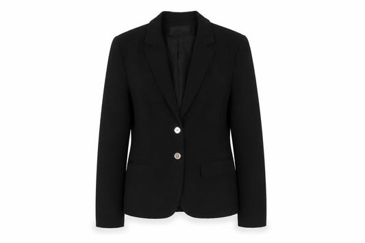 VILA Women’s Black Blazer Jacket Size M Notch Lapel Tailored Workwear
