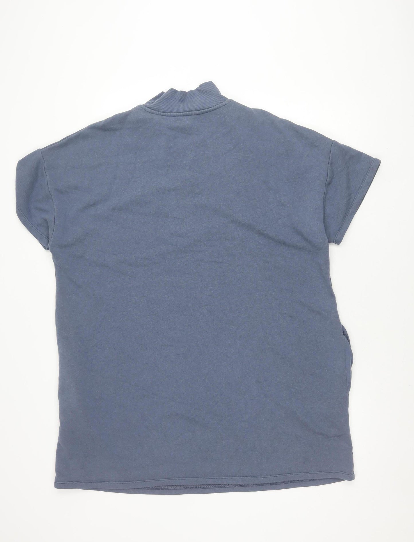 Marks and Spencer Women Blue Size 20 Mock Neck Zip T-Shirt