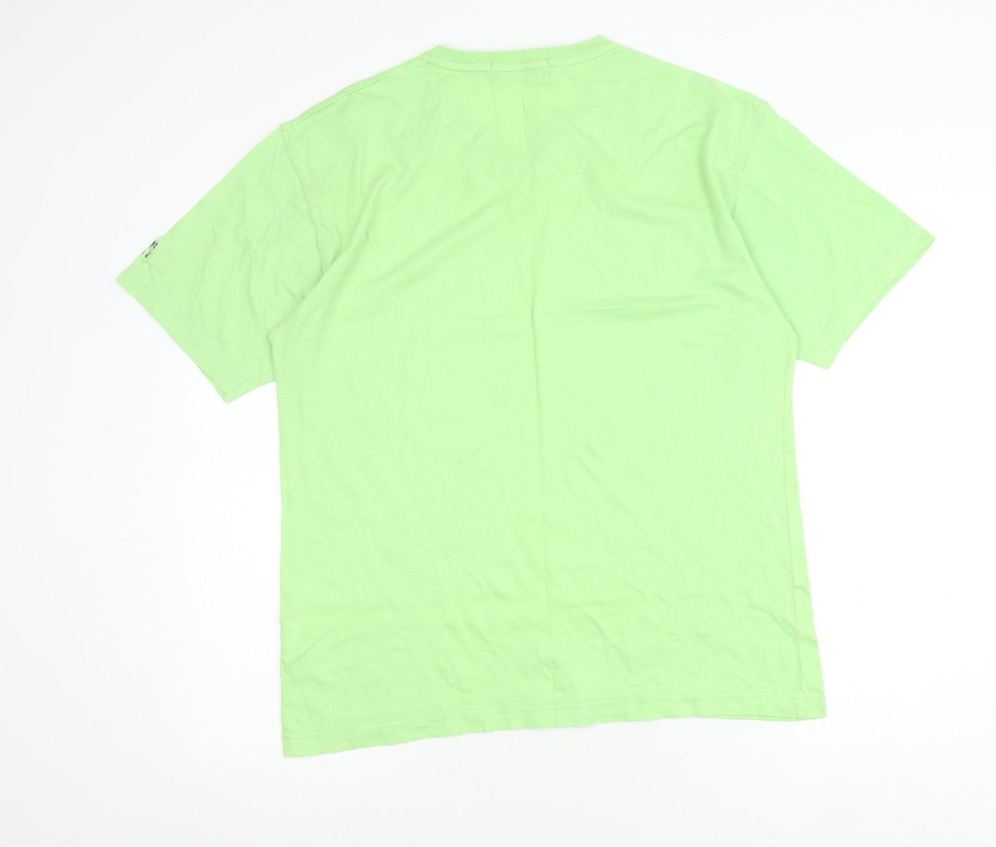 Cotton Traders Men's Green Small V-Neck Short Sleeve T-Shirt