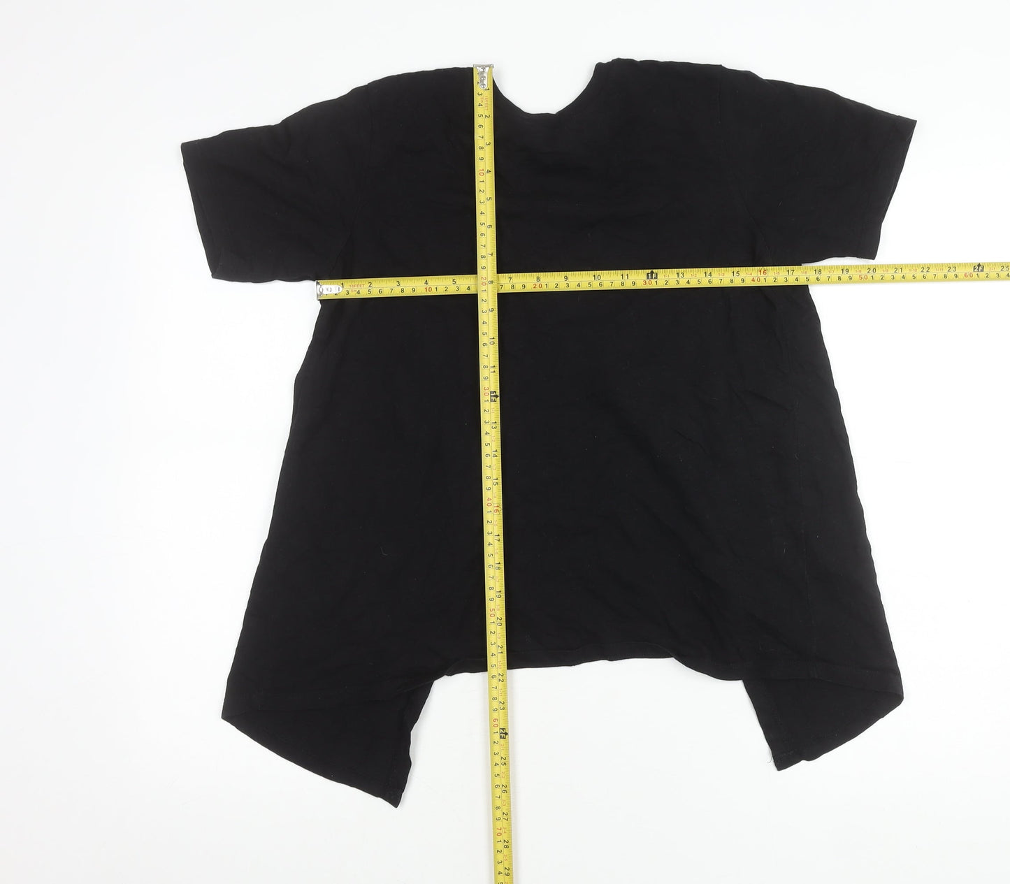 ASOS DESIGN Womens Black Size 6 Basic Cotton Short Sleeve T-Shirt