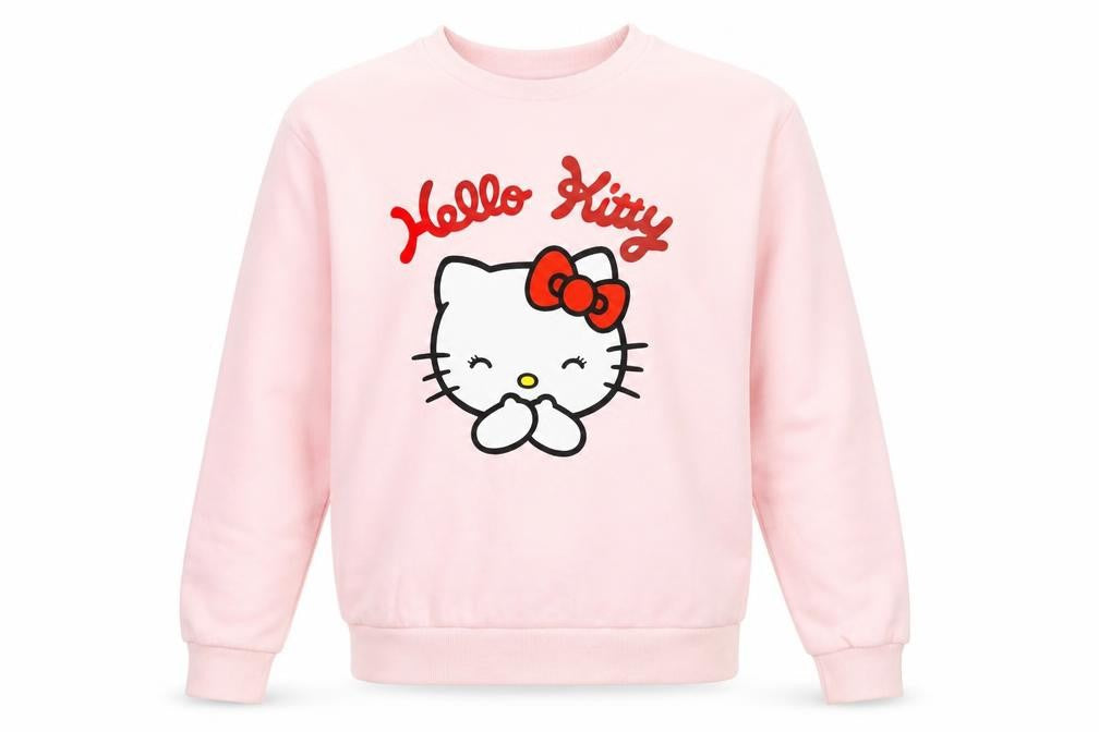 Hello Kitty Girls Pink Pullover Sweatshirt 14-15 Years Graphic Print