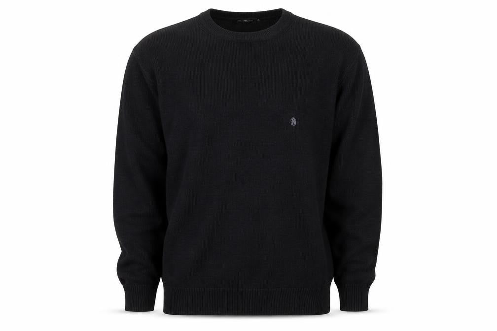 Pre End Mens Black L Pullover Jumper Knit Crew Neck Long Sleeve