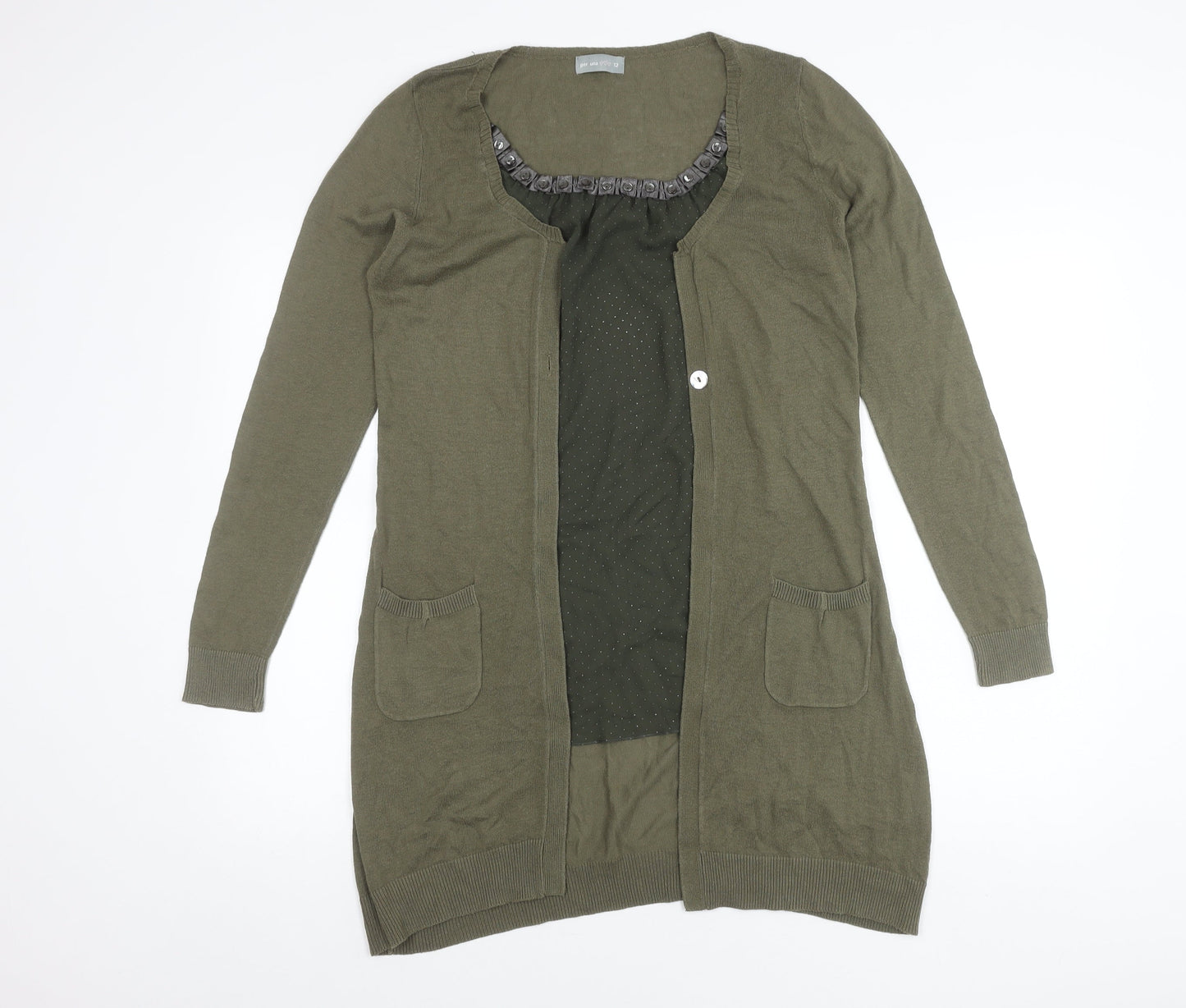 Marks and Spencer Women’s Green Long Sleeve Cardigan Size 12