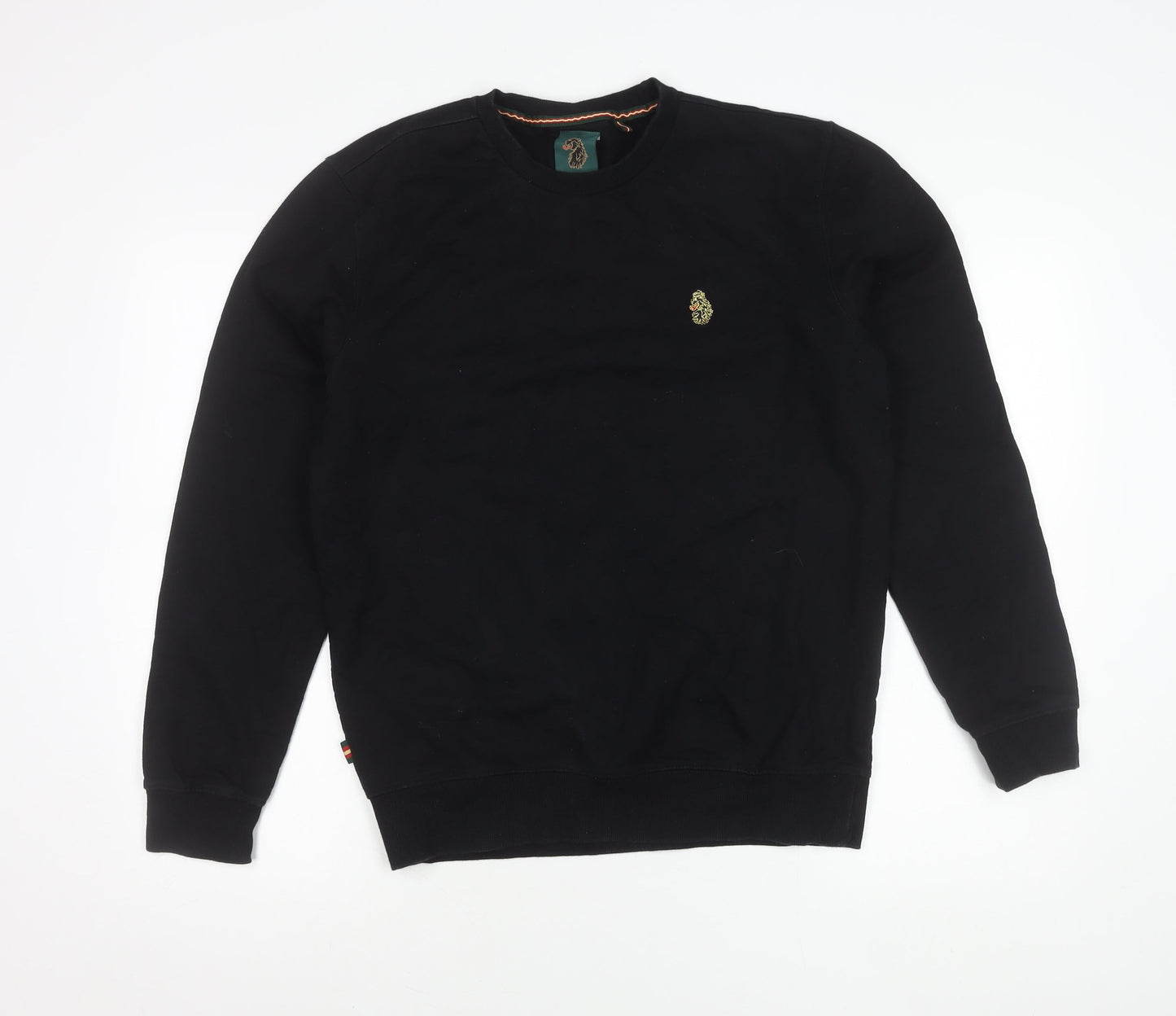 Luke Sport Men's Black Sweatshirt L Pullover Crew Neck Cotton