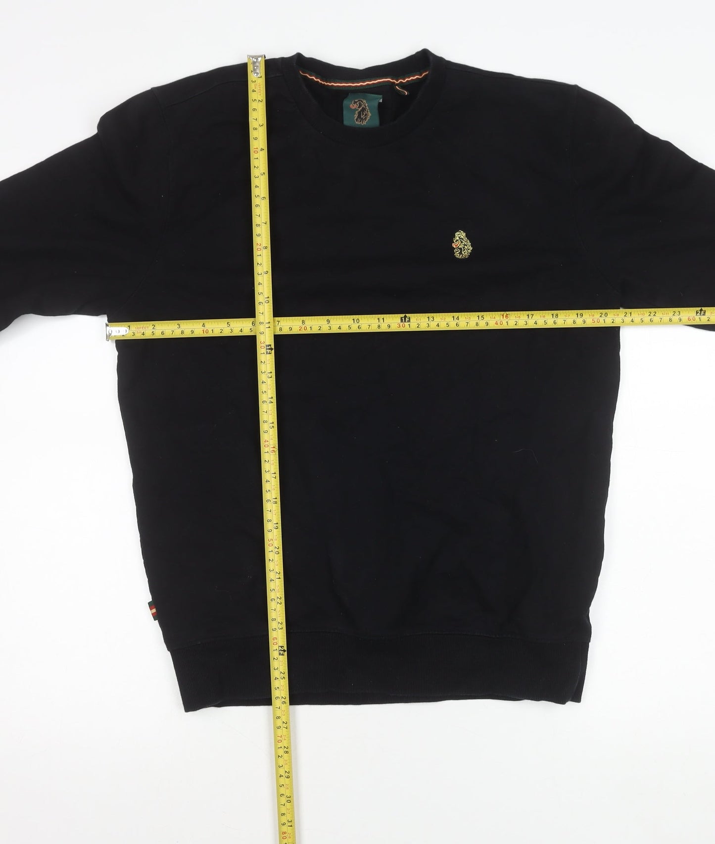 Luke Sport Men's Black Sweatshirt L Pullover Crew Neck Cotton