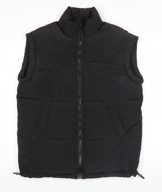 H&M Men’s Black XS Puffer Waistcoat Lightweight Insulated