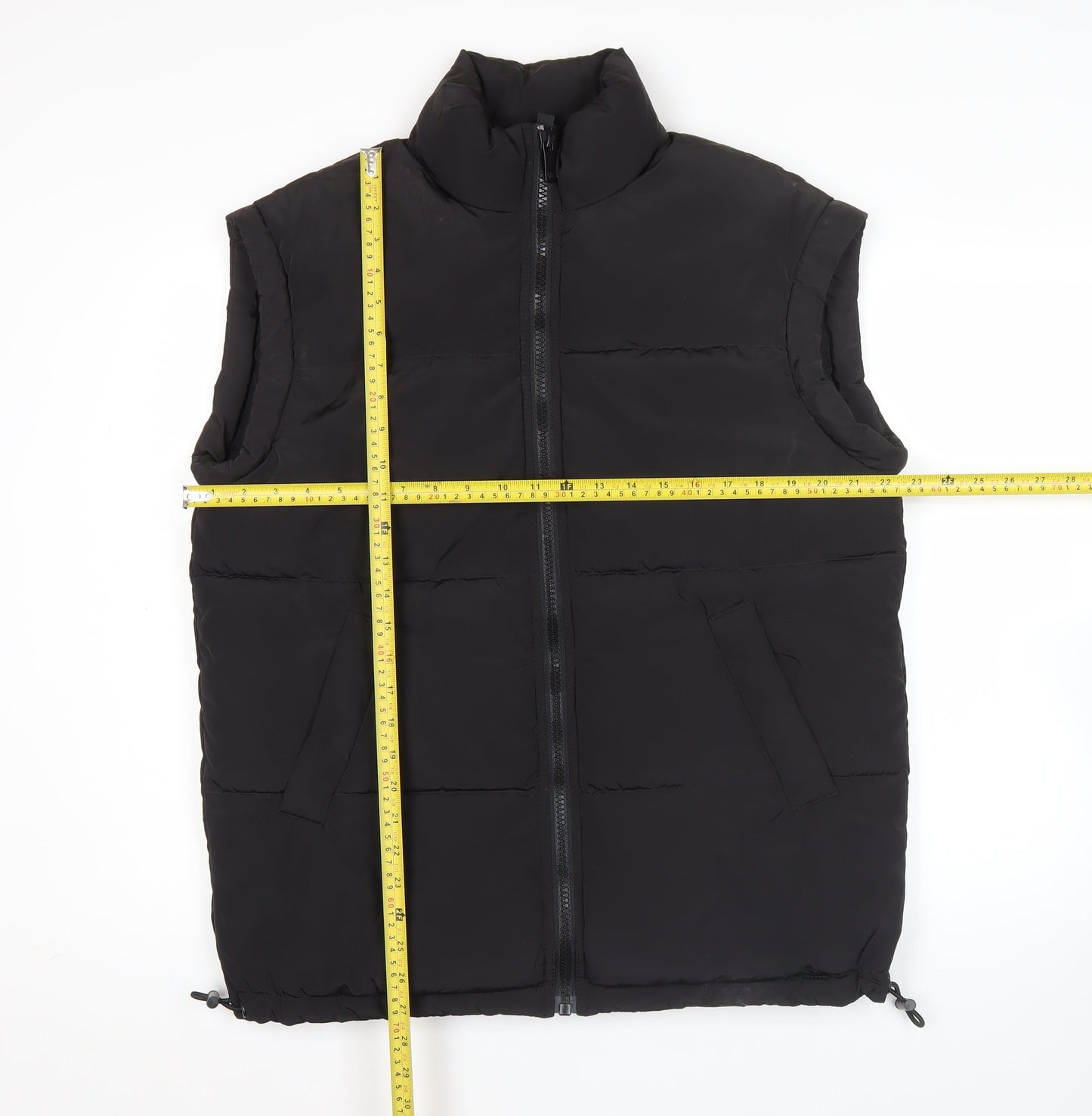 H&M Men’s Black XS Puffer Waistcoat Lightweight Insulated