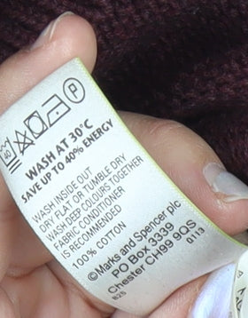 Marks & Spencer Mens Red XL Collared Cotton Pullover Jumper
